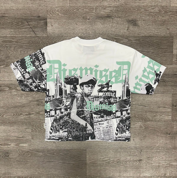 BKYS - DISMISS White Gren Crop Tee