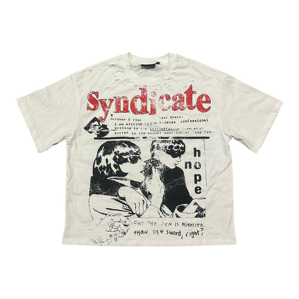 Syndicate - No Hope Boxy White Red Tee