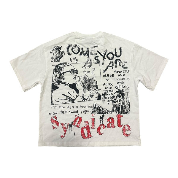 Syndicate - No Hope Boxy White Red Tee
