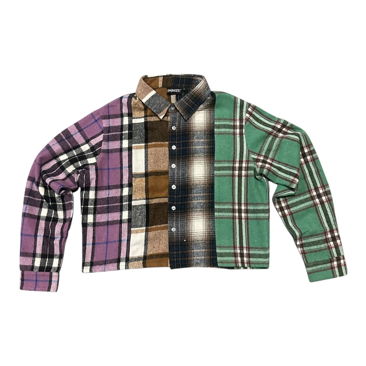 Syndicate - Green Purple Black Flannel Shirt