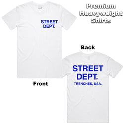 Street Dept - White Royal Blue Tee