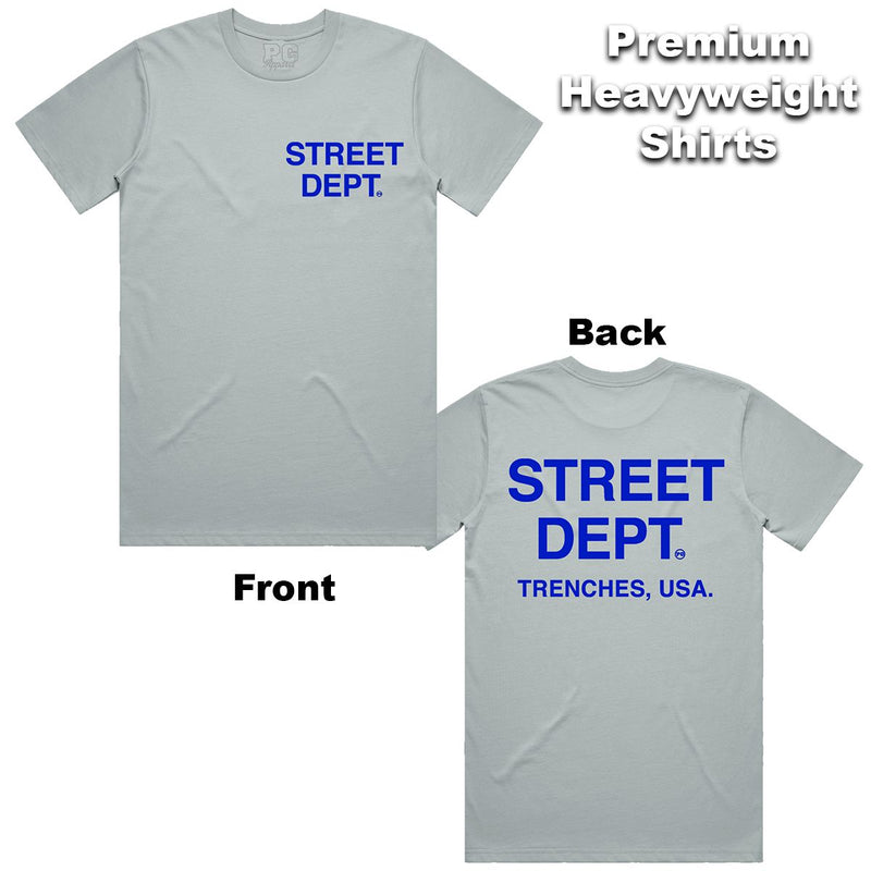 Street Dept - Storm Grey Royal Blue Tee