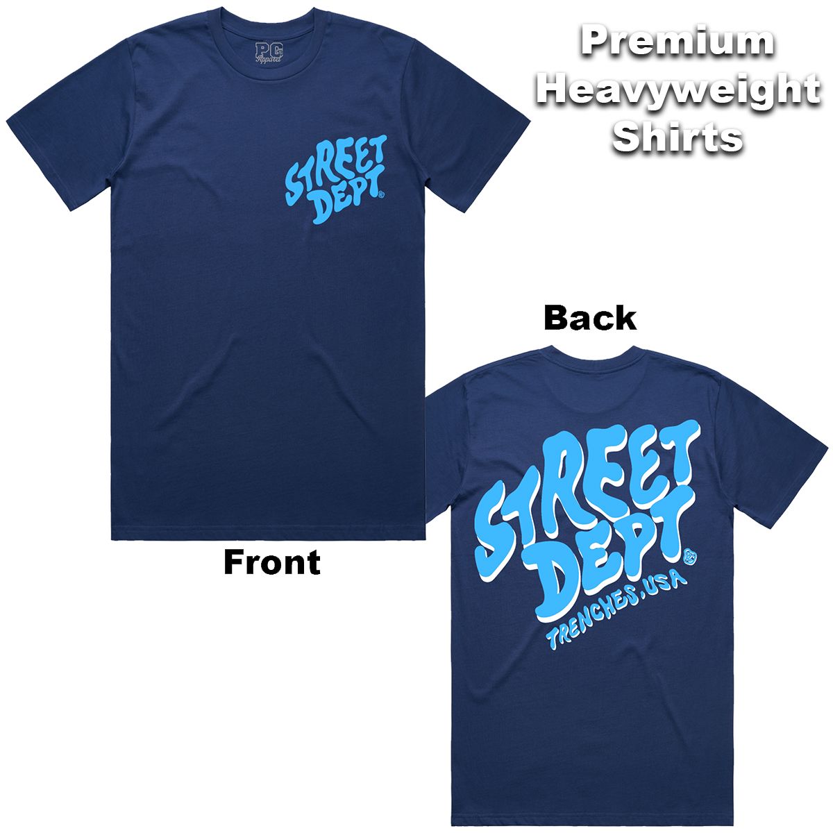 Street Dept - Crazy Cobalt Blue Sky Blue Tee