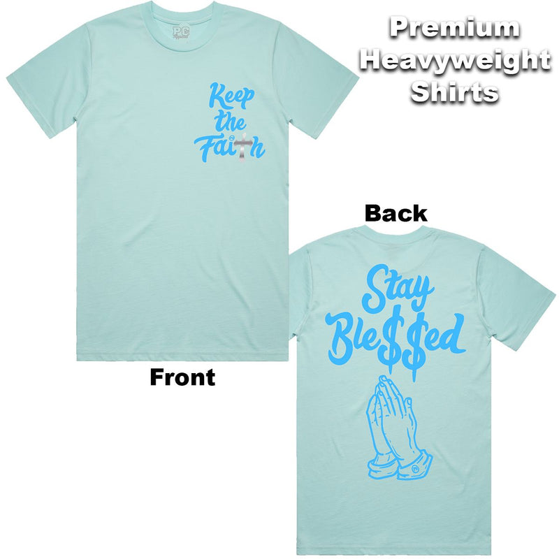 Politics - Stay Blessed Aqua Carolina Blue Tee