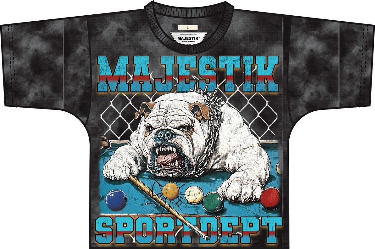 Majestik French Bulldog Rhinestone Black Tee - Premium Embellished Streetwear