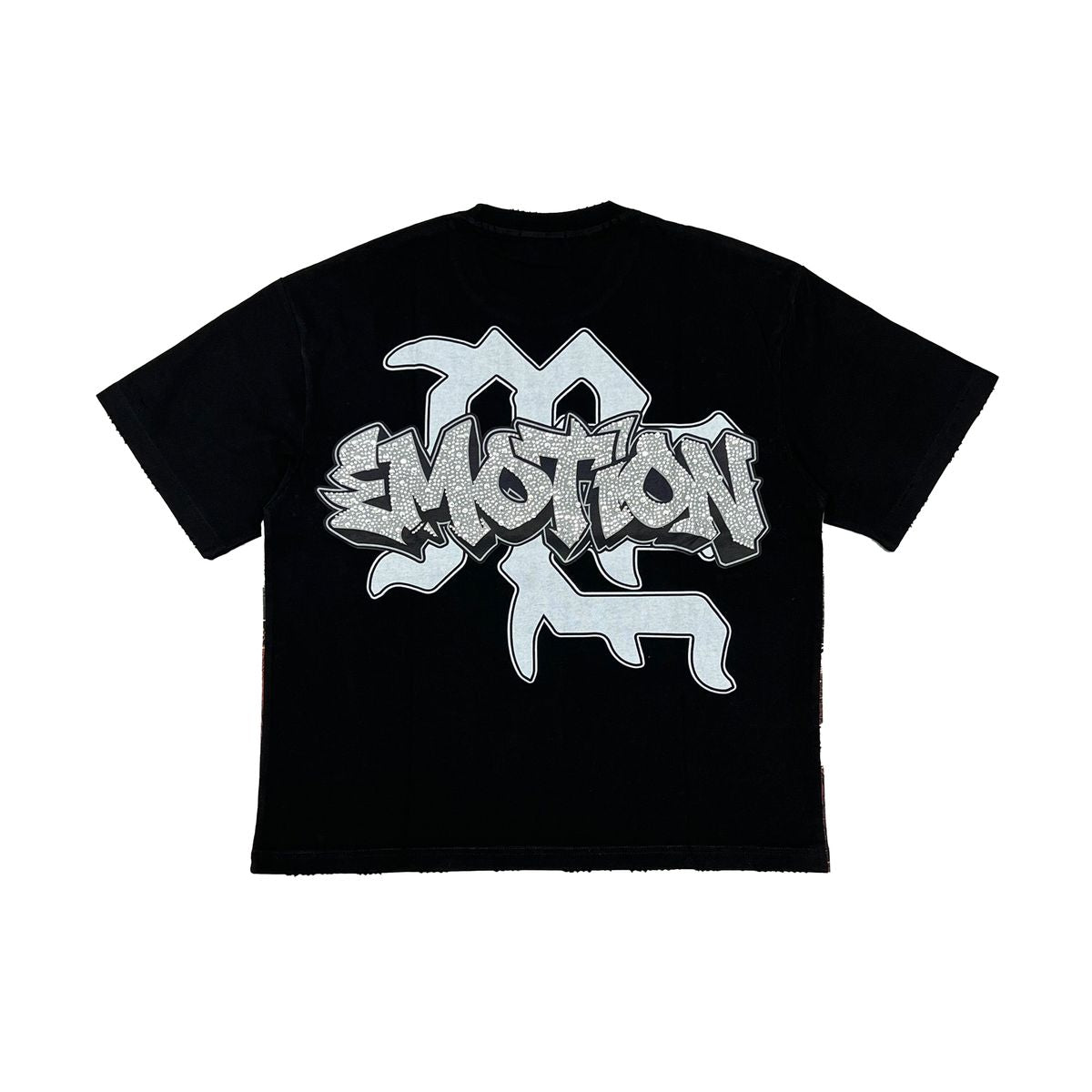 Mixed Emotions - Angel Whispers Rhinestone Black Tee