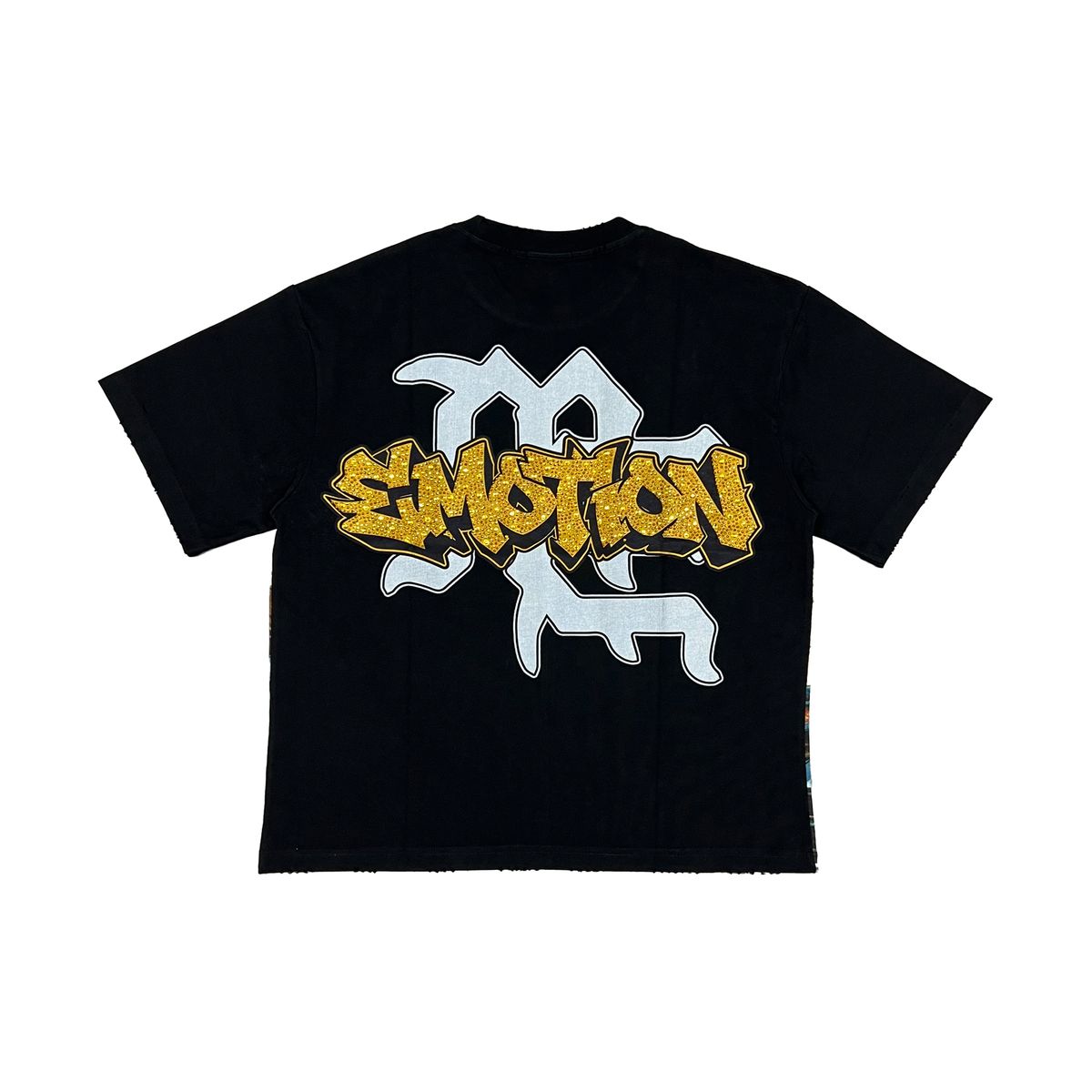 Mixed Emotions - Angel Car Wash Rhinestone Black Tee
