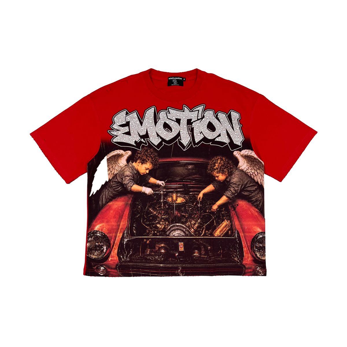 Mixed Emotions - Garage Rhinestone Red Tee