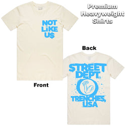 Street Dept - Not Like Us Cream North Carolina Blue Tee