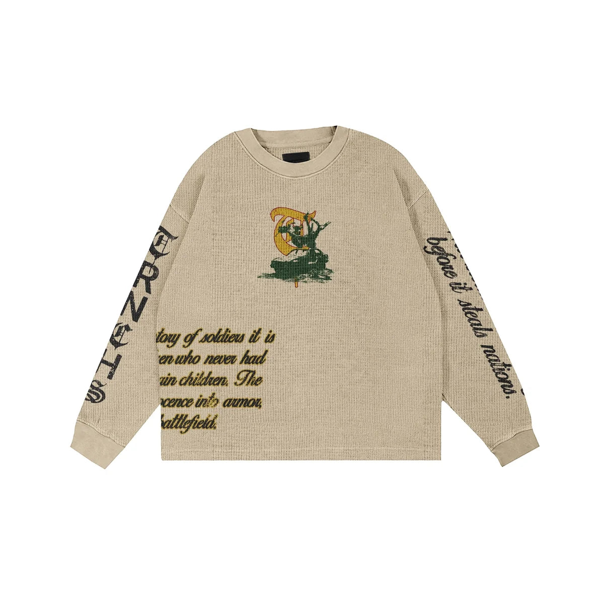 TRNCHS - Innocent Khaki Crewneck Shirt