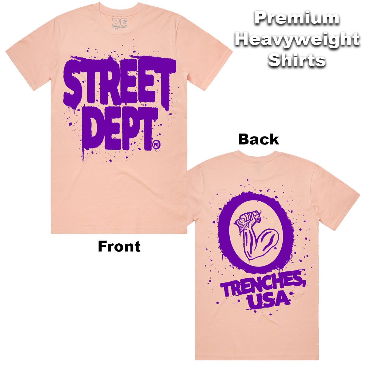 Street Dept - Drip Pale Pink Purple Tee