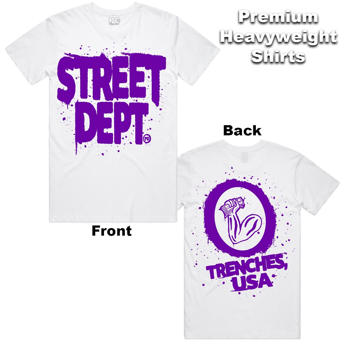 Street Dept - Drip White Purple Tee