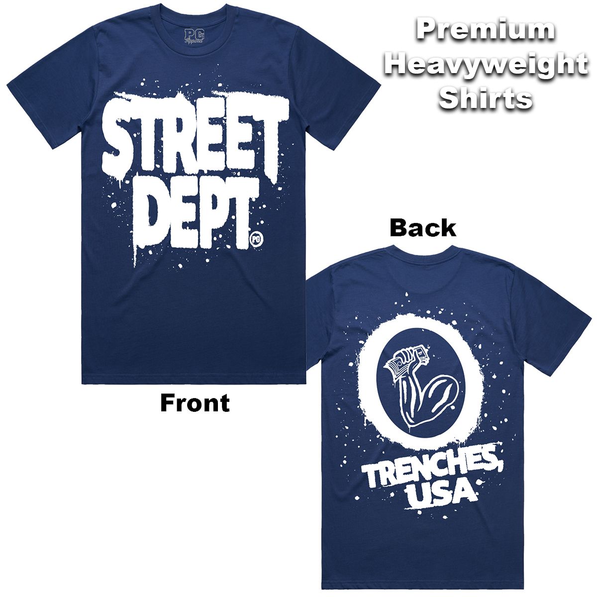 Street Dept - Drip Cobalt Blue White Tee