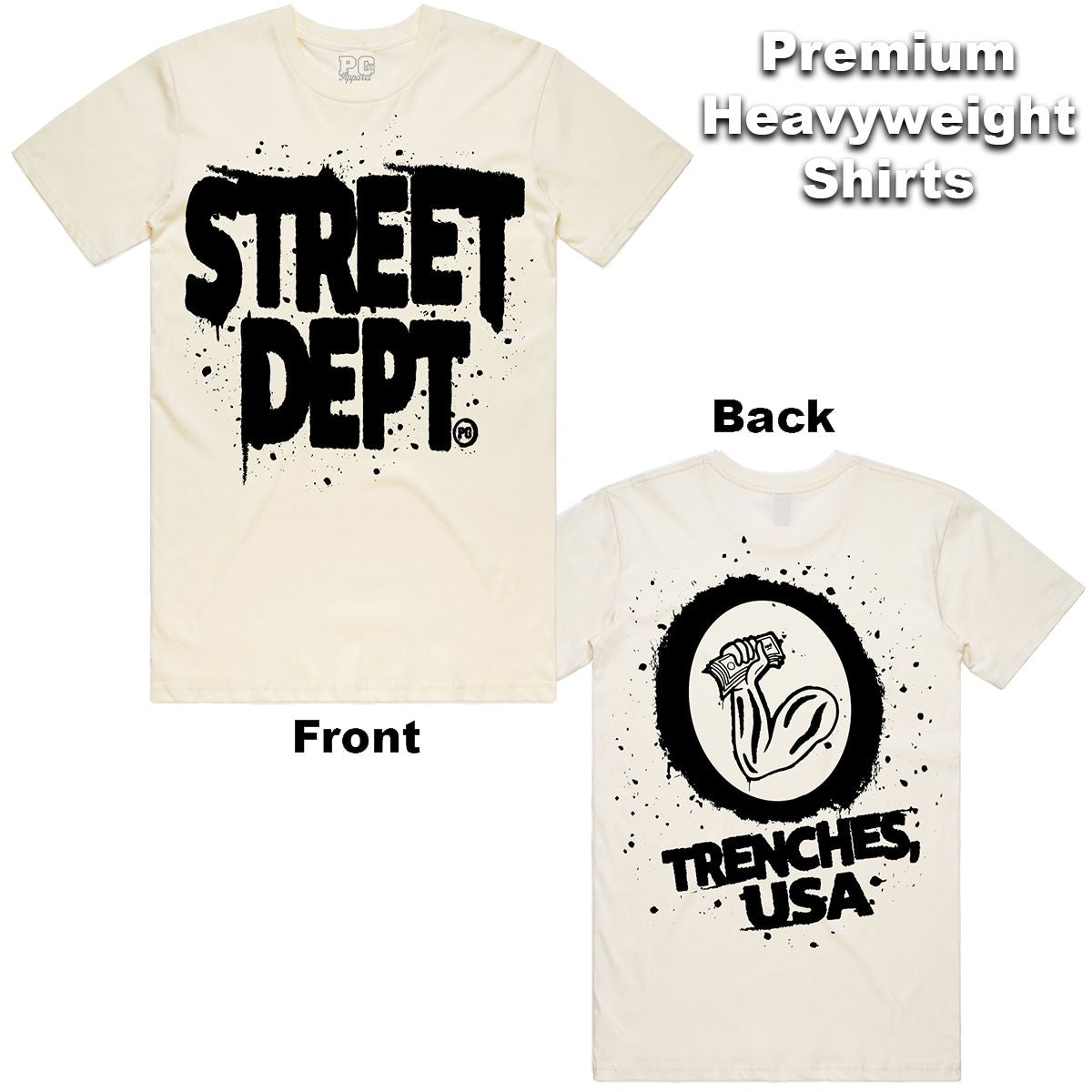 Street Dept - Drip Cream Black Tee