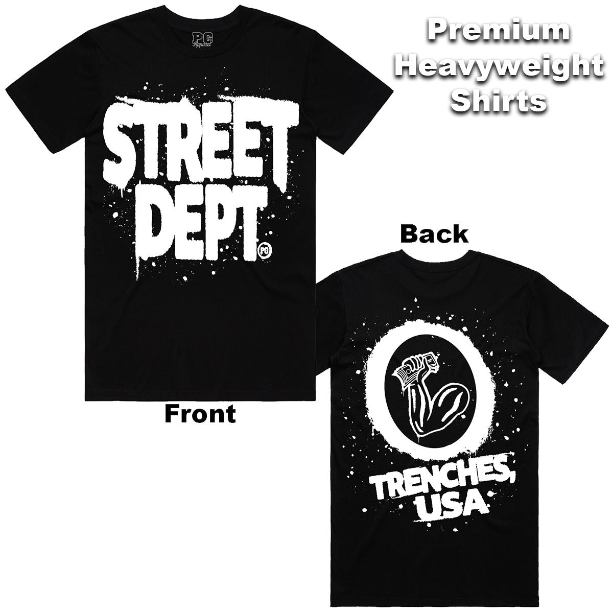 Street Dept - Drip Black White Tee