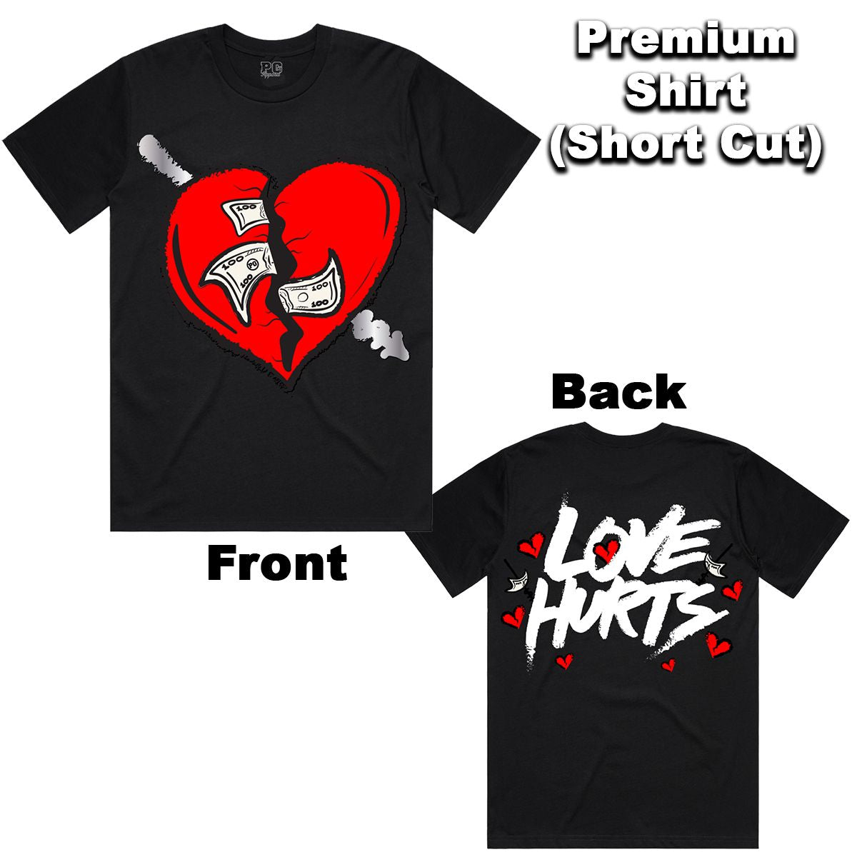 POG - Love Hurts Black Red Tee