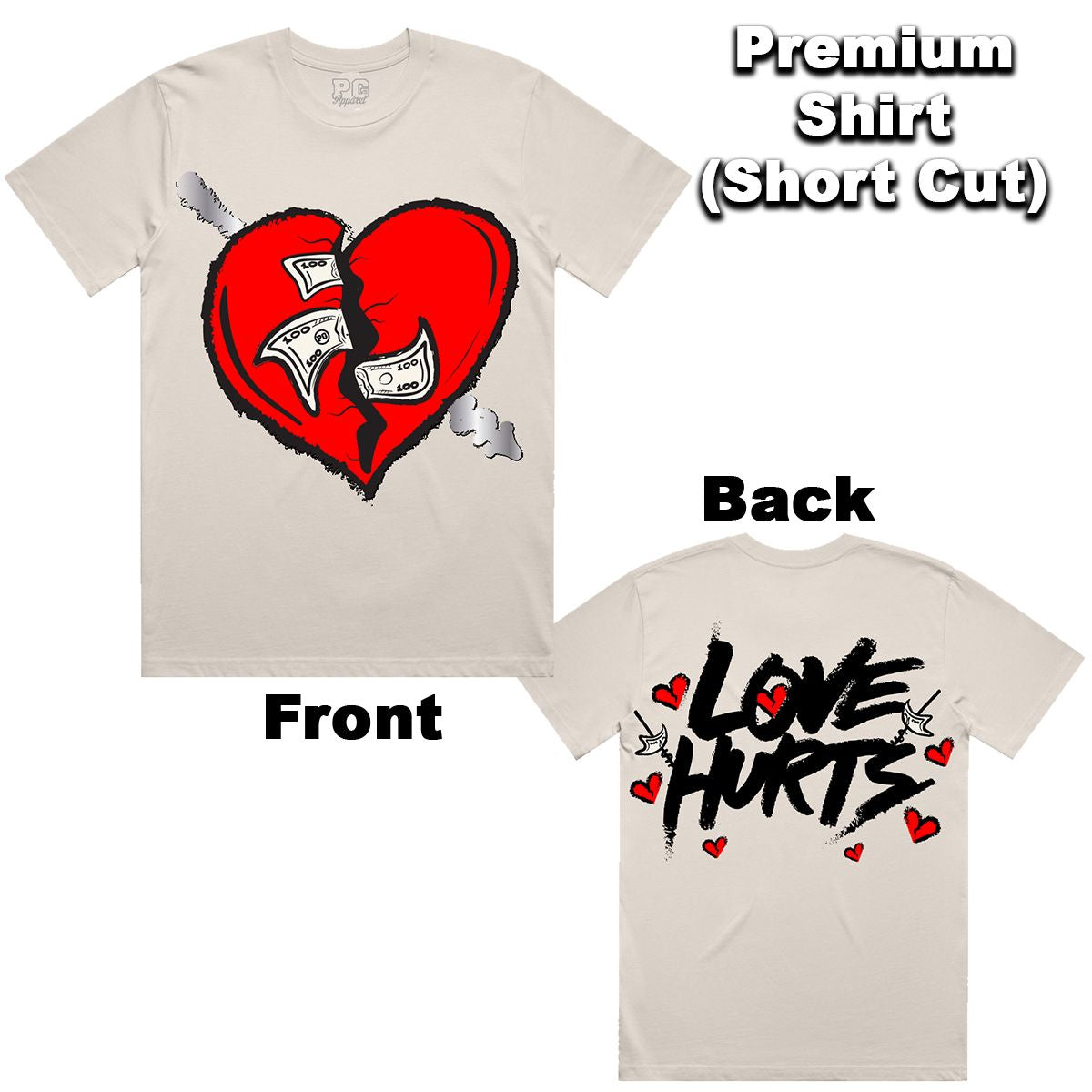 POG - Love Hurts Bone Red Cream Tee