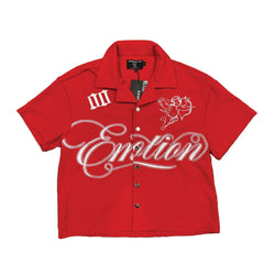 Mixed Emotions - Signature Red Button Up Tee