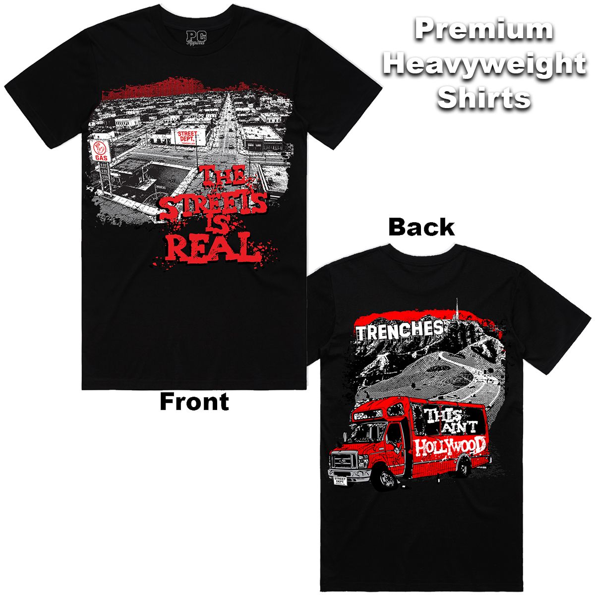 Street Dept - Real Black Red Tee