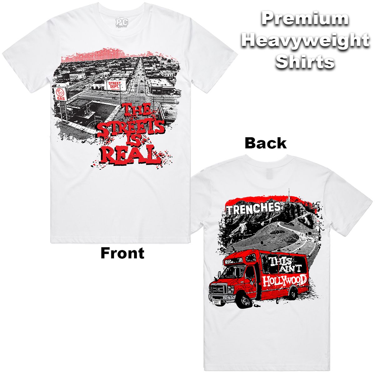 Street Dept - Real White Grey Red Tee