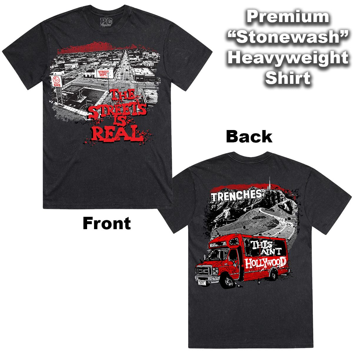 Street Dept - Dark Grey Red Tee