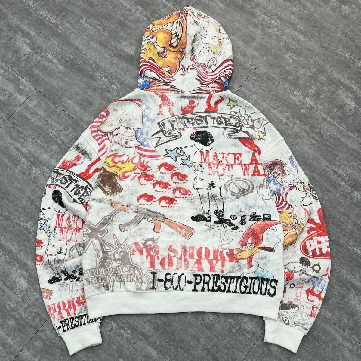 Prestige - Renegade White Multi Color Hoodie