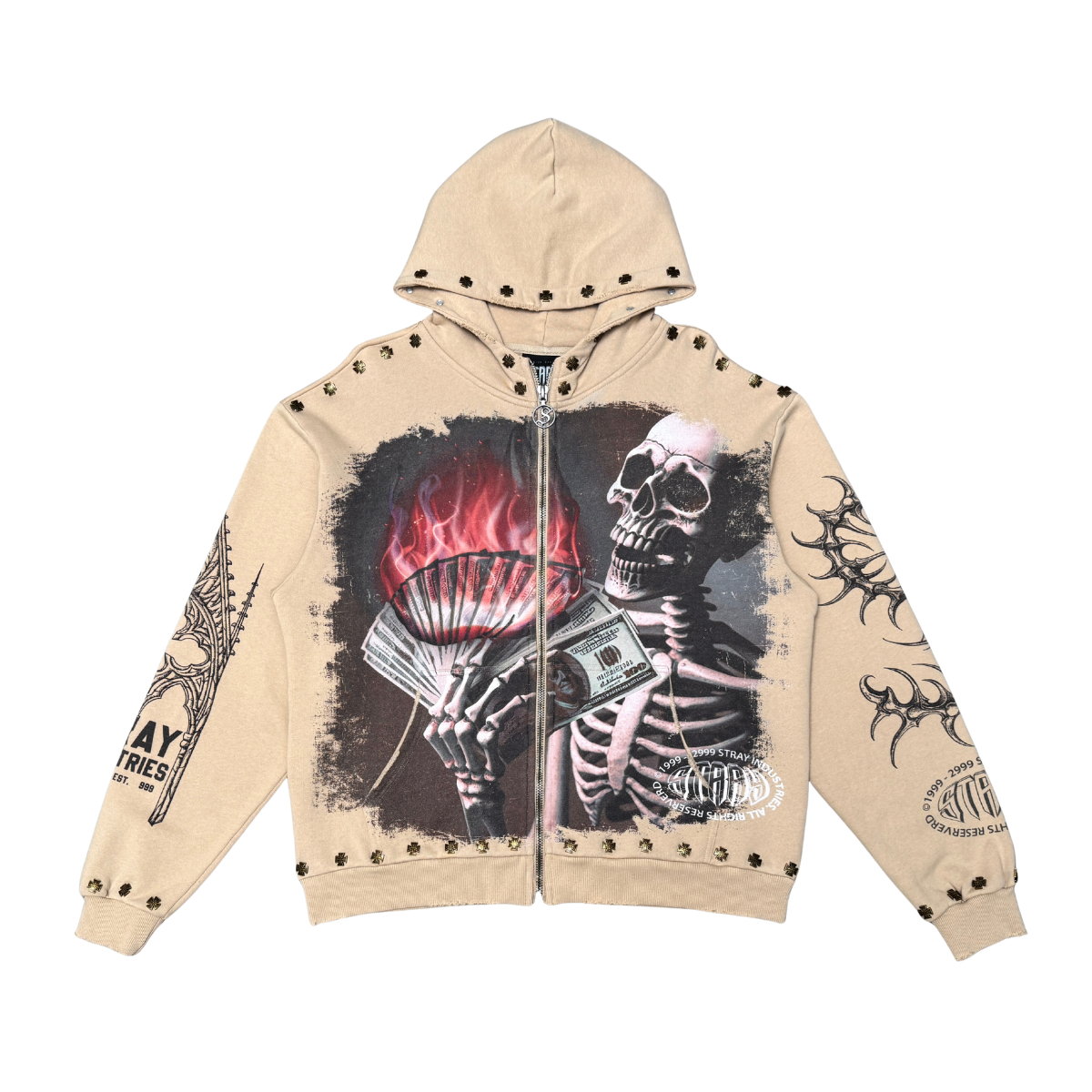 Stray - Skeleton Money Sand Hoodie