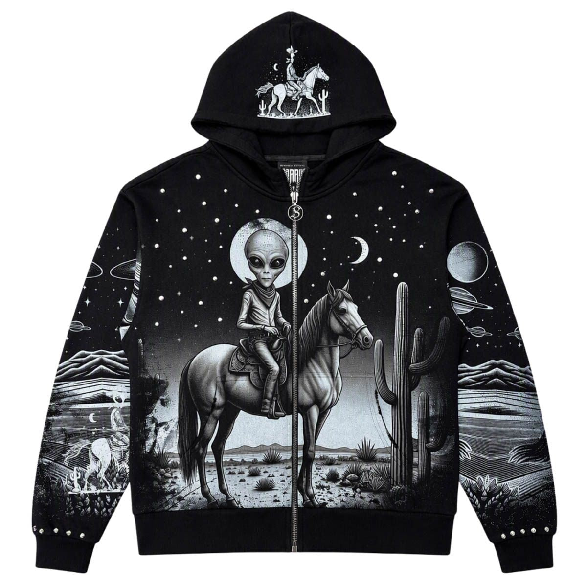 Stray - UFO Alien Black Hoodie