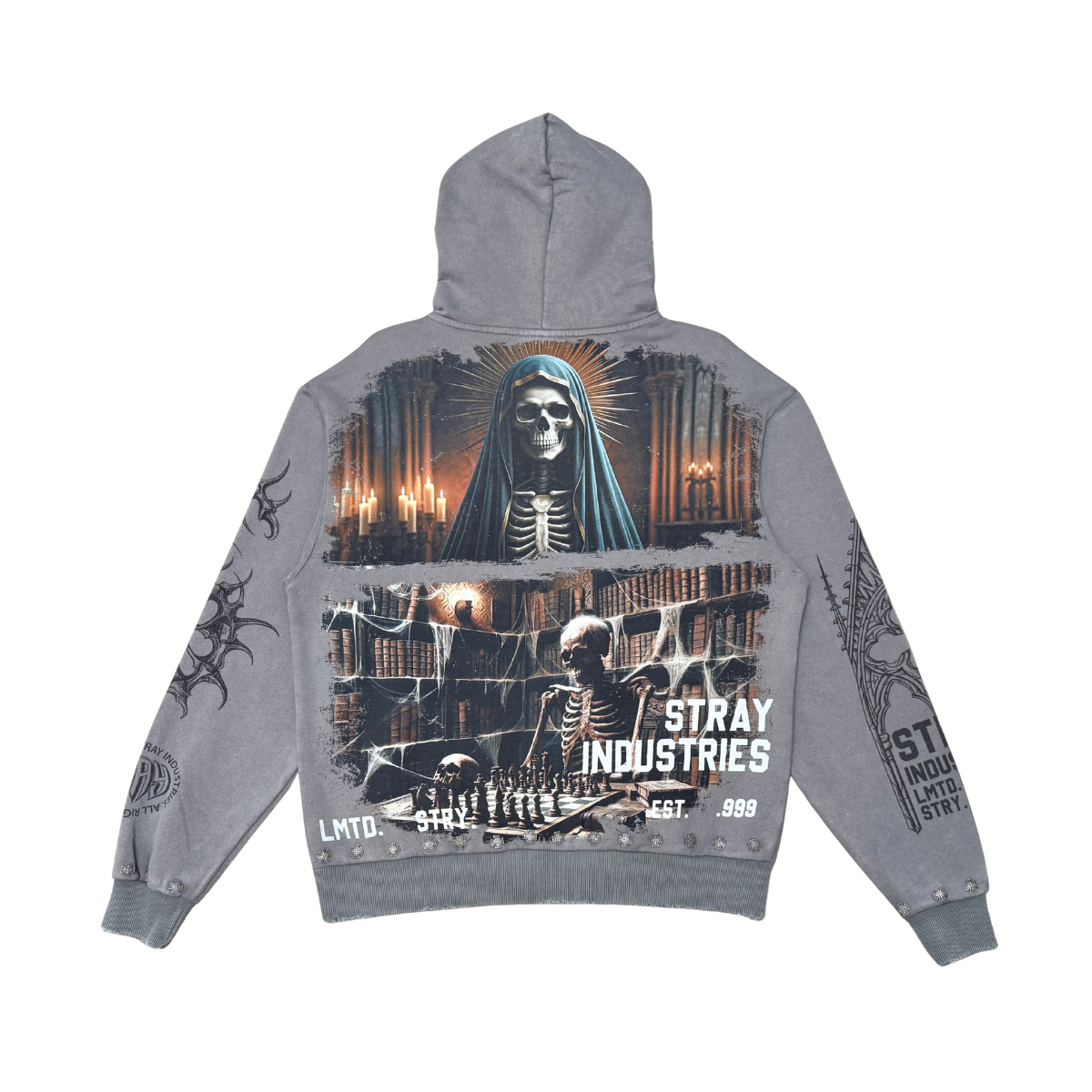 Stray - Skeleton Money Grey Hoodie