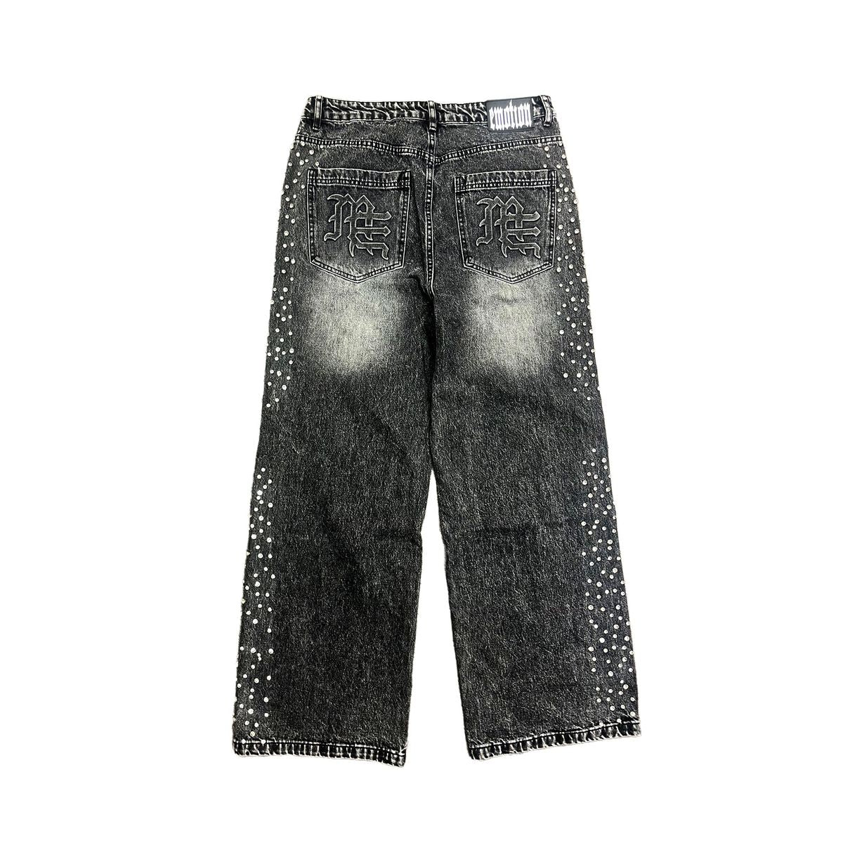 Mixed Emotions - Grey Stone Baggy Jeans
