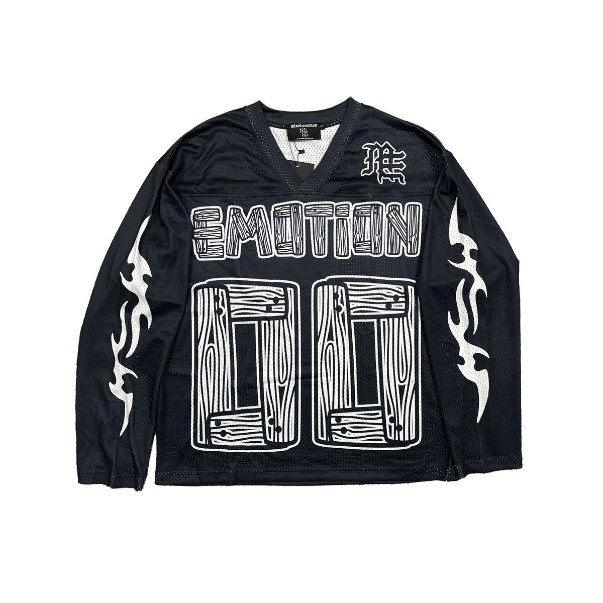 Mixed Emotions - Jersey Lighting Long Sleeve Black Tee