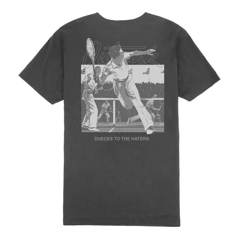 Jordan 4 Olympic Paris 4s Shirt - Outrank - Tennis Club Deuces To the Haters Grey Tee