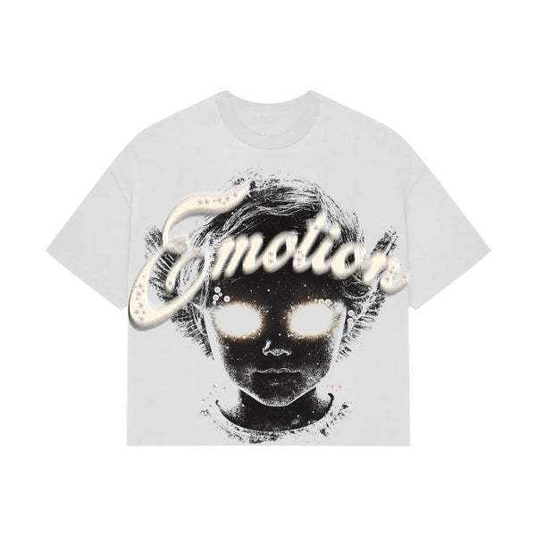 Mixed Emotions - Pearl Angel White Crop Tee