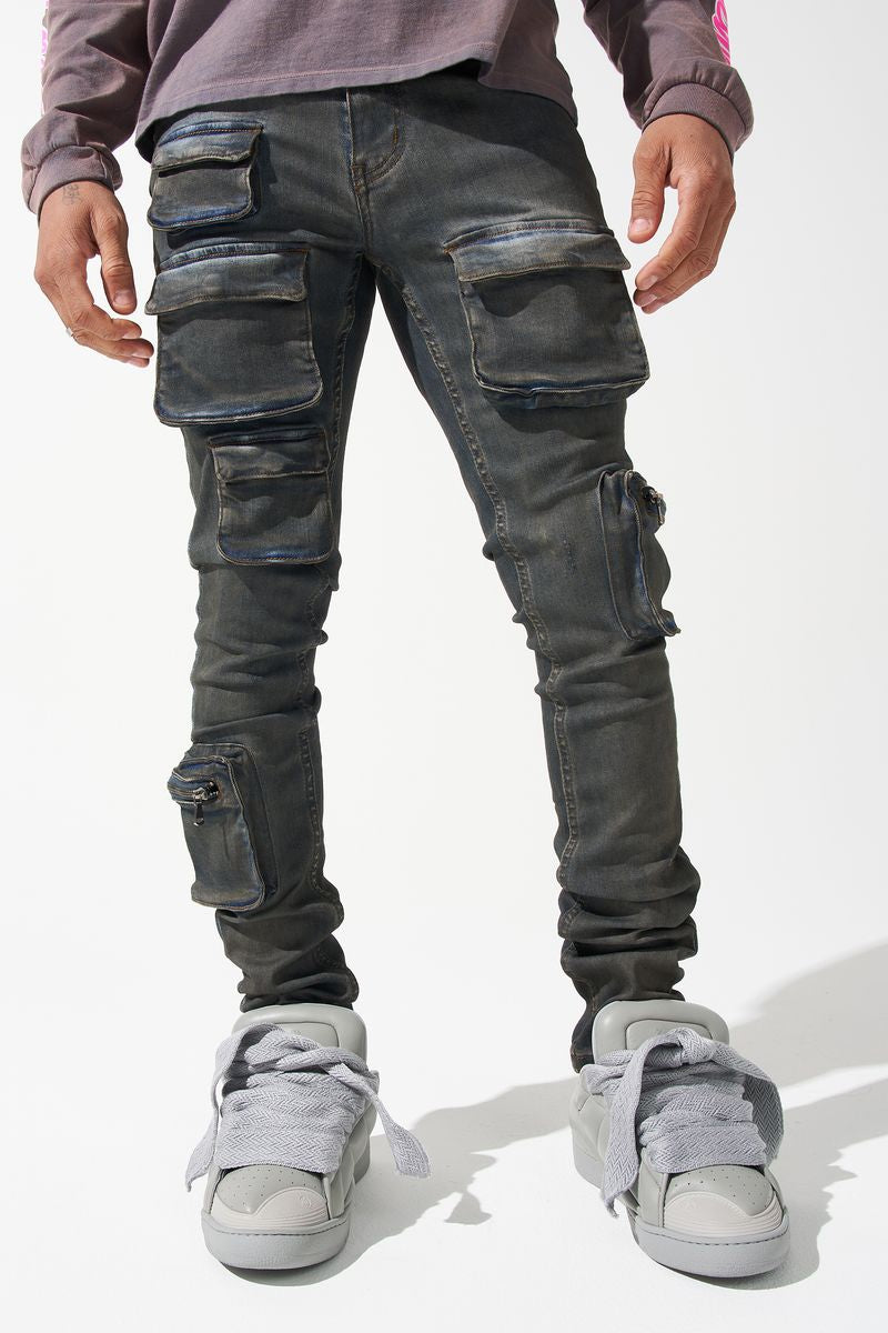 Serenede - Wave Cargo Black Jeans