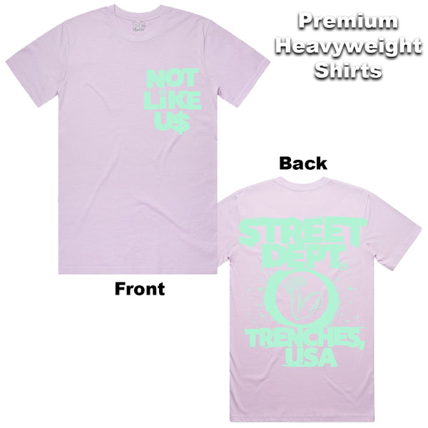 Street Dept - Not Like Us Lavender Seafoam Tee