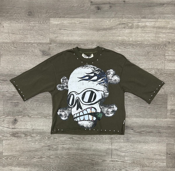 BKYS - Pexce Olive Crop Tee