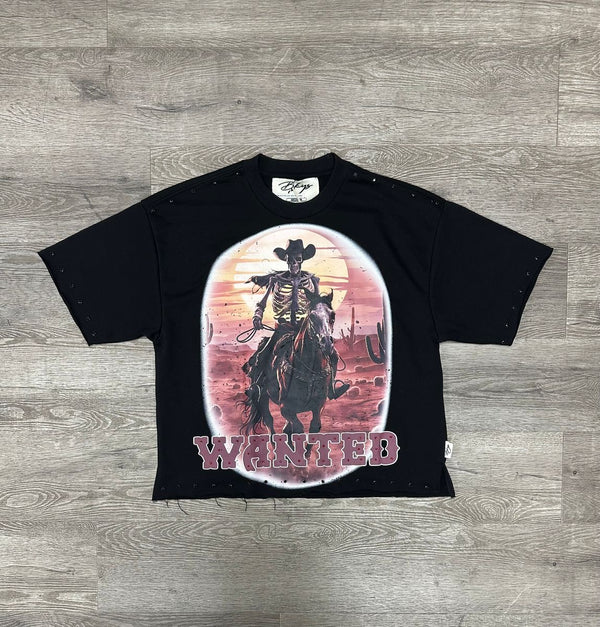 BKYS - Wanted Black Crop Tee