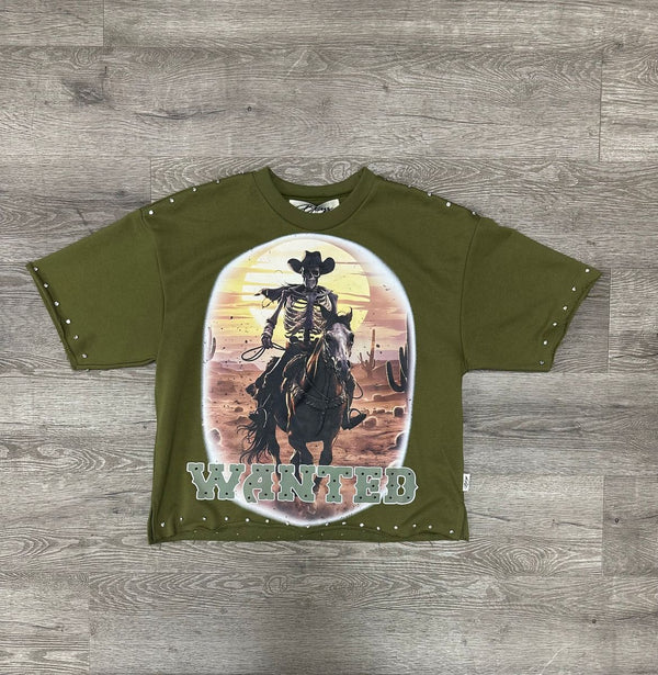 BKYS - Wanted Olive Crop Tee