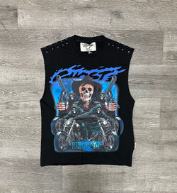 BKYS - Ghost Sleeveless Black Crop Tee
