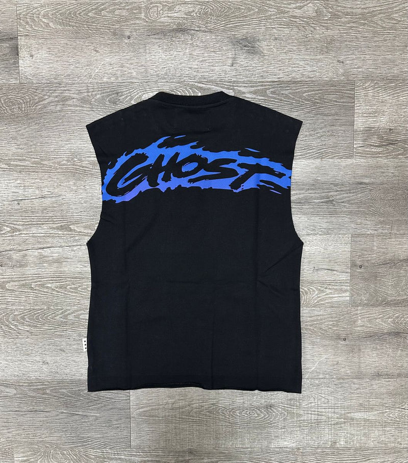 BKYS - Ghost Sleeveless Black Crop Tee