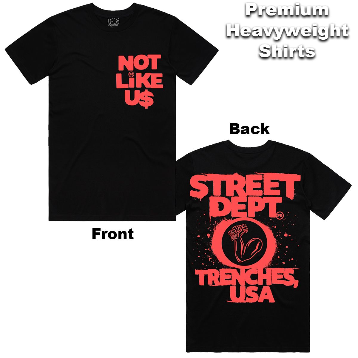 Street Dept - Not Like Us Black Infrared Tee