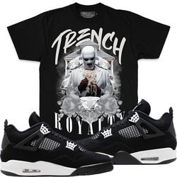 Jordan 4 White Thunder 4s Shirt Million - Trench Black Tee