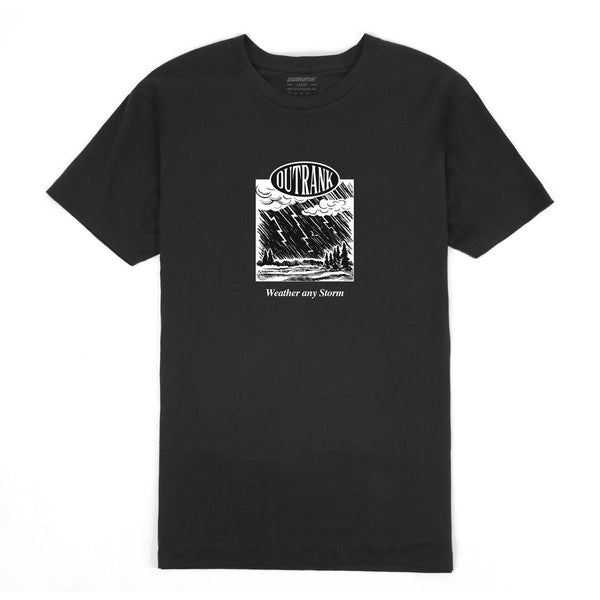 Jordan 4 White Thunder 4s Shirt Outrank - Weather Any Storm Black Tee