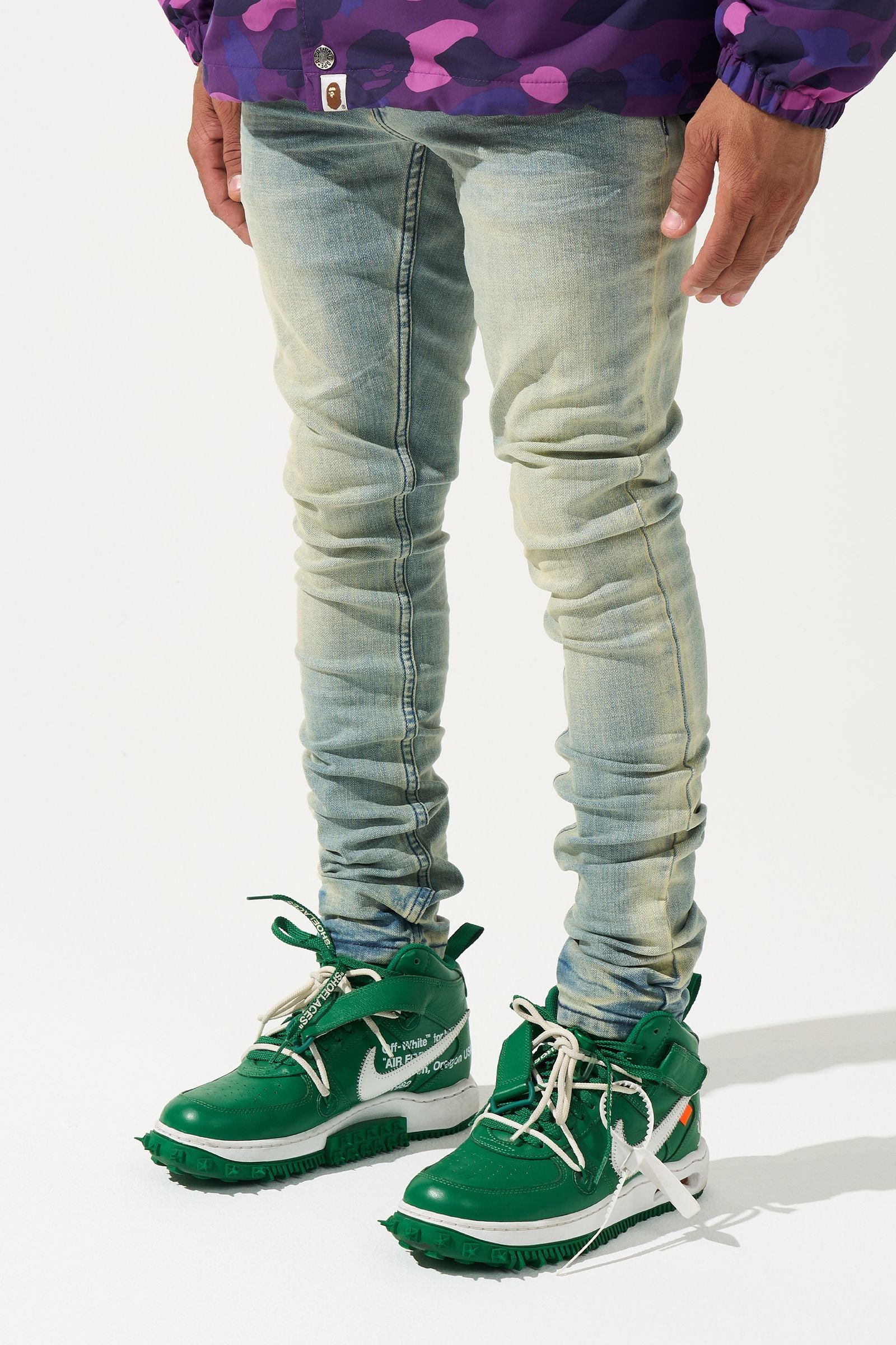 Serenede - Espresso Vintage Blue Skinny Jean