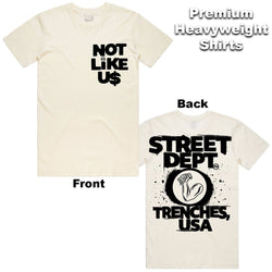 Street Dept - Not Like Us Cream Black Tee