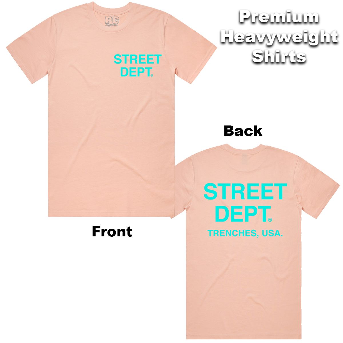 Street Dept - Pale Pink Aqua Tee