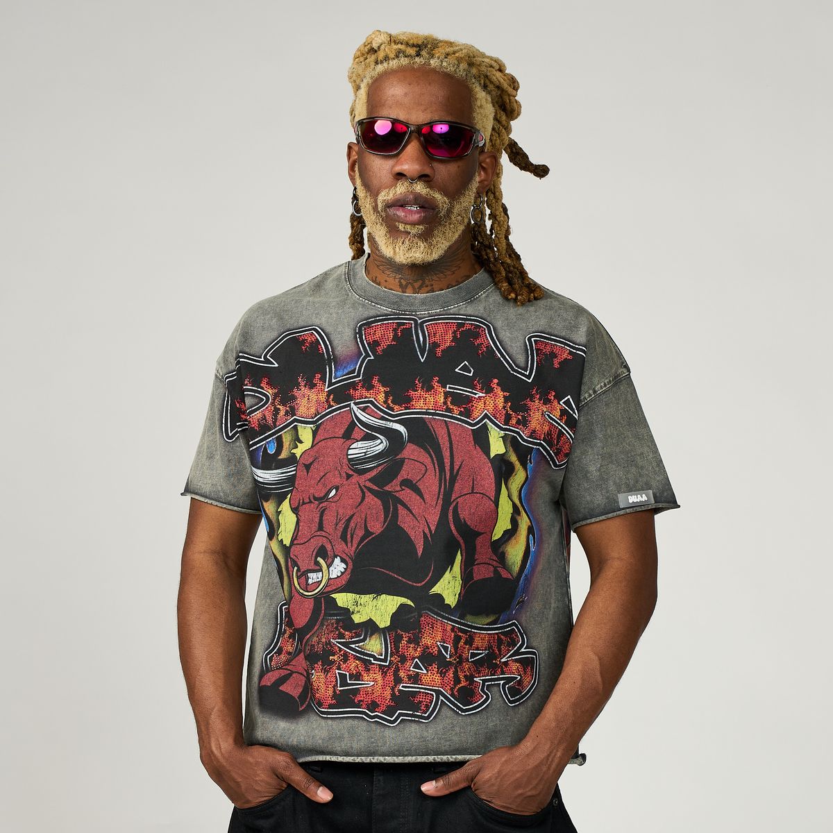 Duaa - Bullish Grey Red Tee