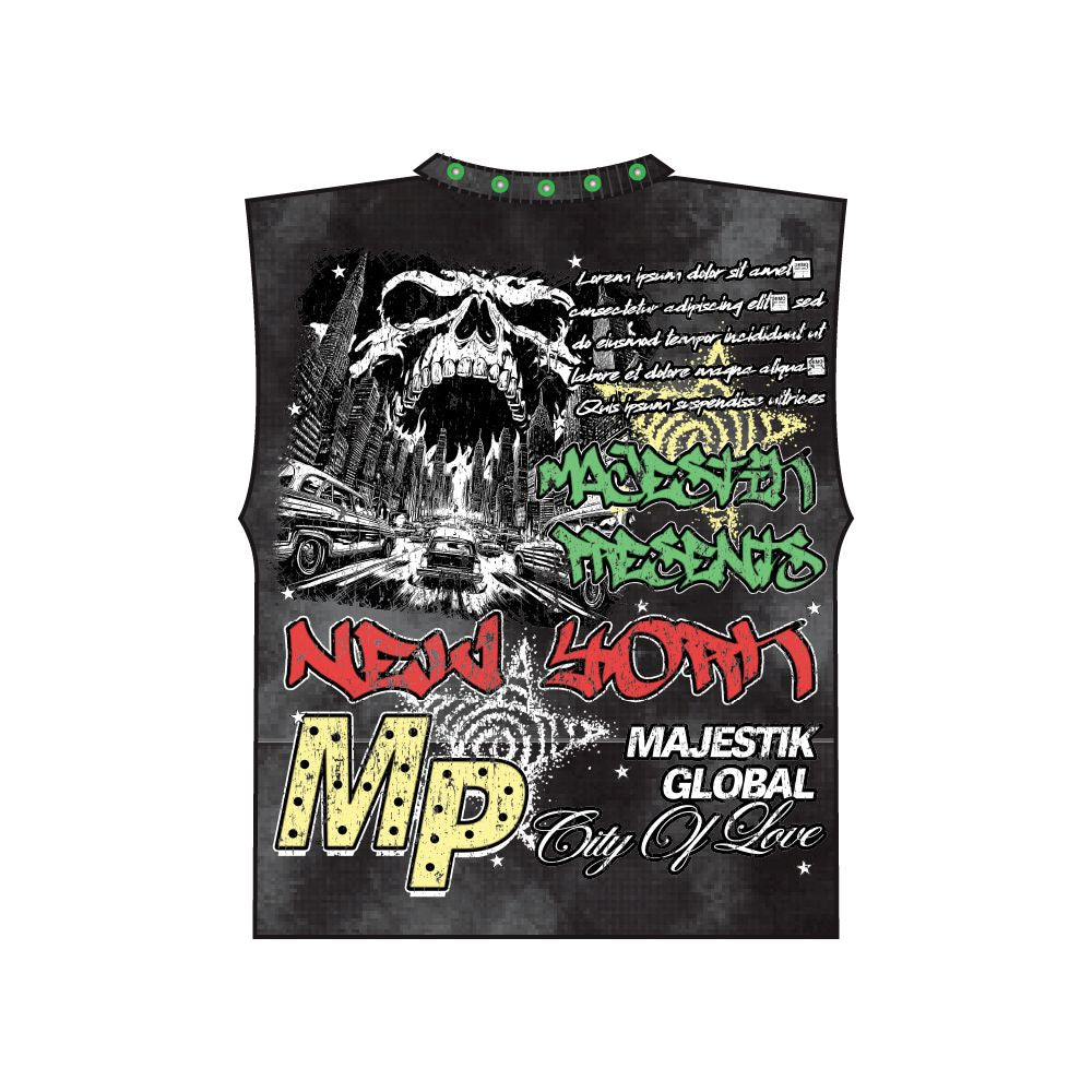 Majestik - Monster Black Green Sleeveless Shirt