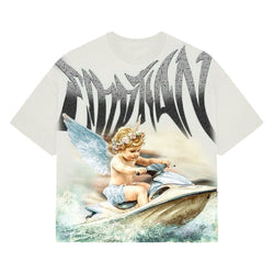 Mixed Emotions - Jetski Rhinestone Cream Khaki Tee