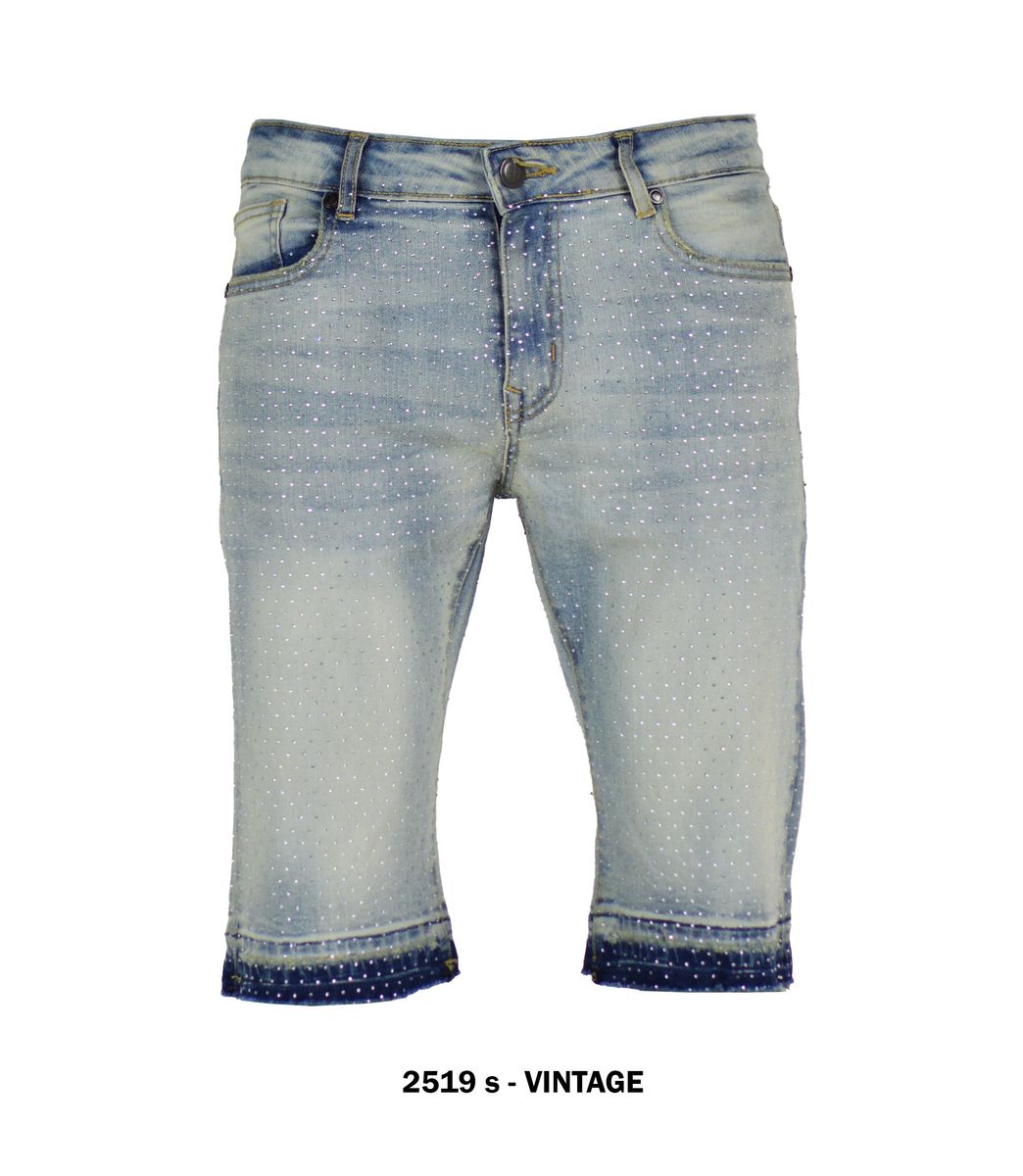 Focus - 2519 Rhinestone Vintage Blue Short